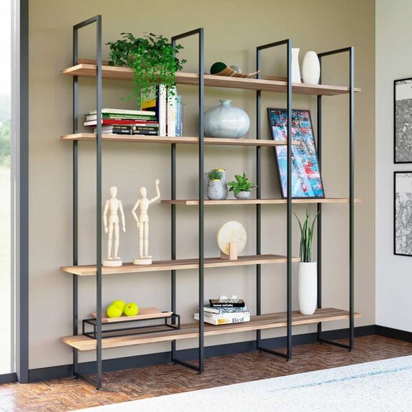 Estante Industrial Urban 3 De 180 Cm Freijó/preto