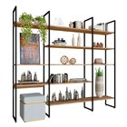 Estante Industrial Urban 4 Com 180cm Freijó/preto