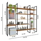 Estante Industrial Urban 4 Com 180cm Freijó/preto