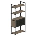 Estante Industrial Urbnflex 2 Pt Preta E Mel 152 Cm