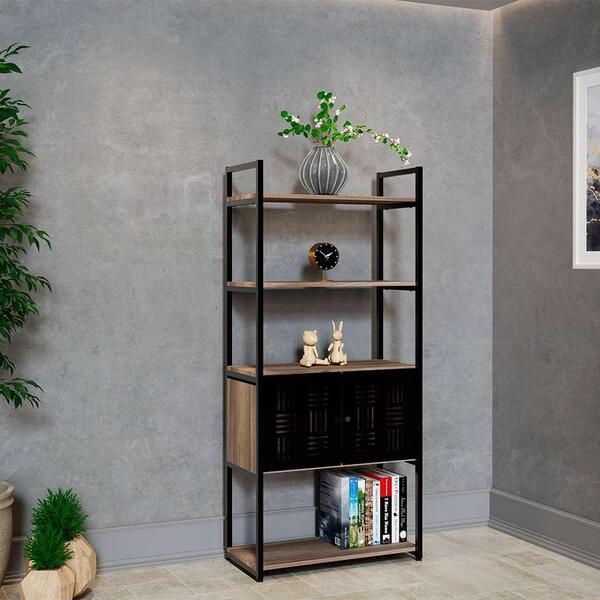 Estante Industrial Urbnflex 2 Pt Preta E Mel 152 Cm