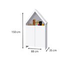 Estante Infantil 2 Portas 4 Prateleitas Casa Magia Branco