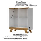 Estante Infantil 4 Nichos 100% Mdf Retrô Branco Brilho/amêndoa