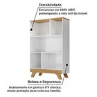 Estante Infantil 5 Nichos 100% Mdf Retrô Branco Brilho/amêndoa