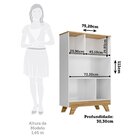 Estante Infantil 5 Nichos 100% Mdf Retrô Branco Brilho/amêndoa