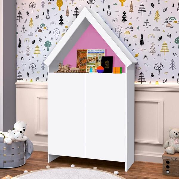 Estante Infantil Casa Laura Branco Rosa | Leroy Merlin