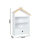 Estante Infantil Casinha 2 Portas E 3 Nichos Casatema Madeira