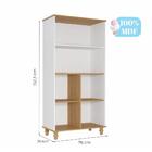 Estante Infantil Casinha Com 6 Nichos - Branco/natural