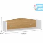 Estante Infantil Casinha E Prateleira Nicho Casinha Branco/na