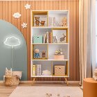 Estante Infantil Com 4 Nichos Magic Yescasa Branco/freijó