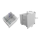 Estante Infantil Com Baús Brancos E Porta  Carrinhos Ada  100