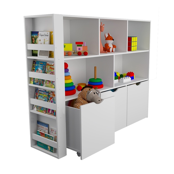 Estante Infantil Com Livreiro Alma 100% Mdf