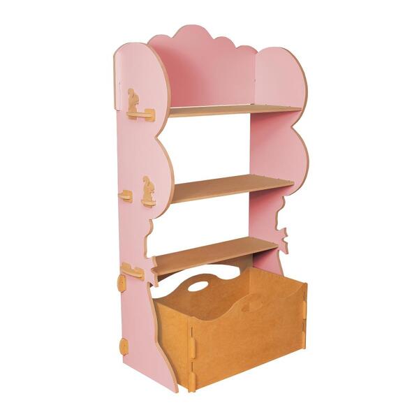 Estante Infantil De Encaixe Natureza - Rosa/natural | Leroy Merlin