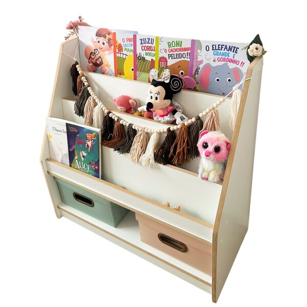 Estante Infantil Expositor De Livros De Mdf Montessori-dumbo