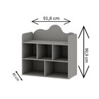 Estante Infantil Montessoriana 100% Mdf Com 5 Nichos E Detalh