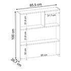 Estante Infantil Organizadora Com Nichos Cindy L03 Branco - M