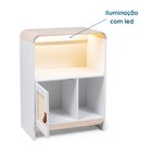 Estante Infantil Wave 1 Porta Em Rattan, Com Led E 2 Nichos C