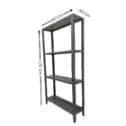 Estante Inox Industrial 4 Prateleiras 80x30x175cm 140kg