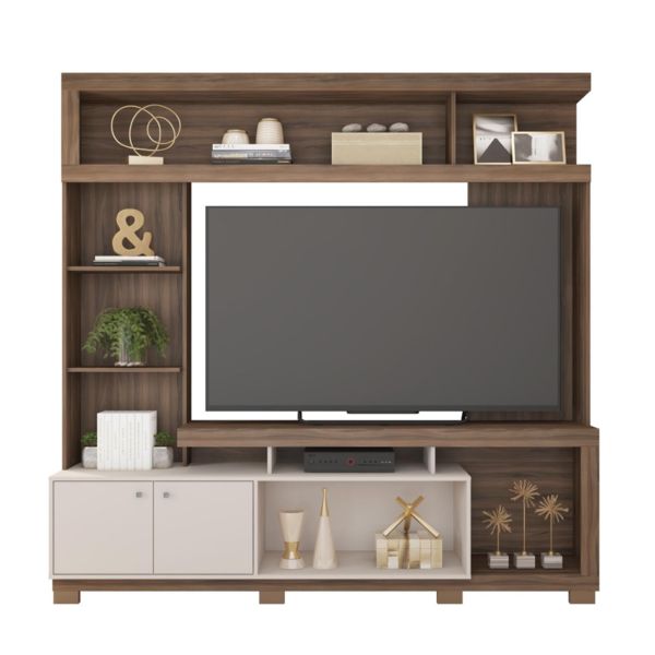 Estante Japão Com 2 Portas Nogueira San Remo Off White