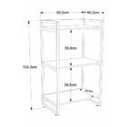 Estante Kuadra 60x40x104cm C/03 Prateleiras