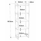 Estante Kuadra 60x40x187cm C/05 Prateleiras