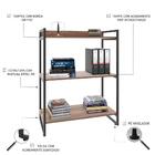 Estante Kuadra 80x40x104cm C/03 Prateleiras