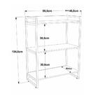 Estante Kuadra 80x40x104cm C/03 Prateleiras