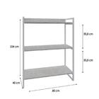 Estante Kuadra 80x40x104cm C/03 Prateleiras Estrutura Branca