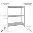 Estante Kuadra 80x40x104cm C/03 Prateleiras Estrutura Branca