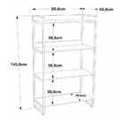 Estante Kuadra 80x40x146cm C/04 Prateleiras