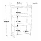 Estante Kuadra 80x40x146cm C/04 Prateleiras