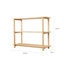 Estante Laguna 3 Prateleiras 120cm Em Madeira - Mel