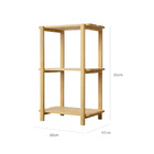 Estante Laguna 3 Prateleiras 60cm Em Madeira - Mel