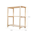 Estante Laguna 3 Prateleiras 90cm Em Madeira - Natural