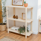 Estante Laguna 3 Prateleiras 90cm Em Madeira - Natural