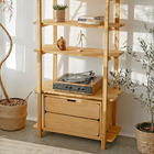 Estante Laguna 6 Prateleiras 90cm Em Madeira - Mel