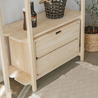 Estante Laguna 6 Prateleiras 90cm Em Madeira - Natural