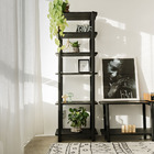 Estante Laguna Em Madeira 6 Prateleiras 60cm - Preto