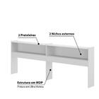 Estante Lateral Com 2 Nichos Para Cama De Solteiro - Branco