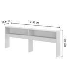 Estante Lateral Com 2 Nichos Para Cama De Solteiro - Branco