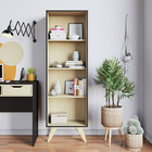 Estante Livreiro 03 Prateleiras Tag Preto Fosco E Tauari Nobr