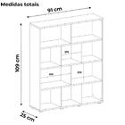 Estante Livreiro 10 Nichos 109x91 Cm Arly