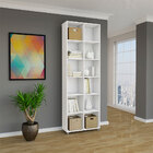 Estante Livreiro 12 Nichos Caracol Branco Movelbento Esm 226