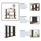 Estante Livreiro 135 Cm 6 Nichos P1037 Pp Milani Store