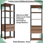 Estante Livreiro 183x60cm 02 Gavetas Proddy