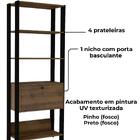 Estante Livreiro 1 Porta 166x63 Cm Arly