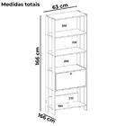 Estante Livreiro 1 Porta 166x63 Cm Arly