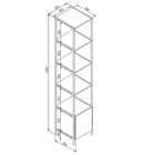 Estante Livreiro 1 Porta 4 Prateleiras Estilo Industrial Arte