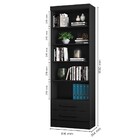 Estante Livreiro 2 Gavetas E 5 Prateleiras Fancy Q01 Preto Fo