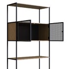 Estante Livreiro 2 Portas 1 Gaveta Estilo Industrial York Han